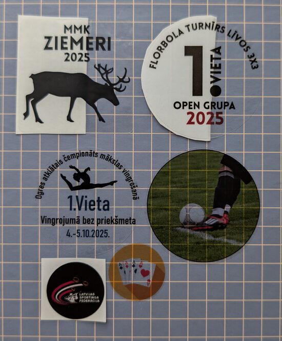 Caurspīdīga materiāla uzlīmes