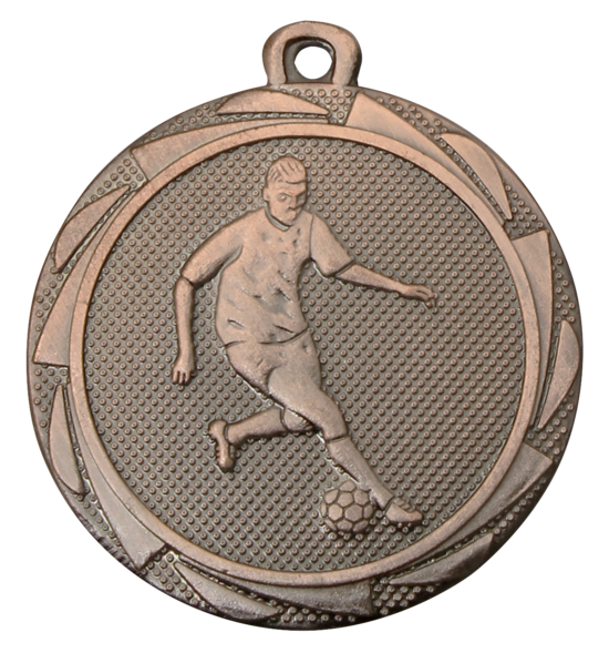 Futbola medaļa vīriešu grupai ar 3D dizainu