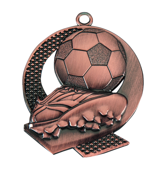 Metāla Futbola Medaļa "Bucis un Bumba" (43mm)