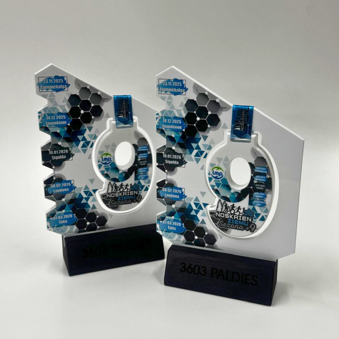 Custom Thank you awards for "Noskrien Ziemu"